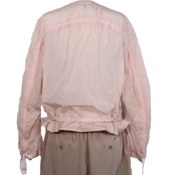 Luisa Cerano Women's 8 Light Pink Jacket 498510 Full Zip Windbreaker Long Sleeve - Picture 7 of 13